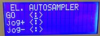 Costech autosampler adjustment screen