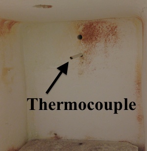 Muffle furnace thermocouple